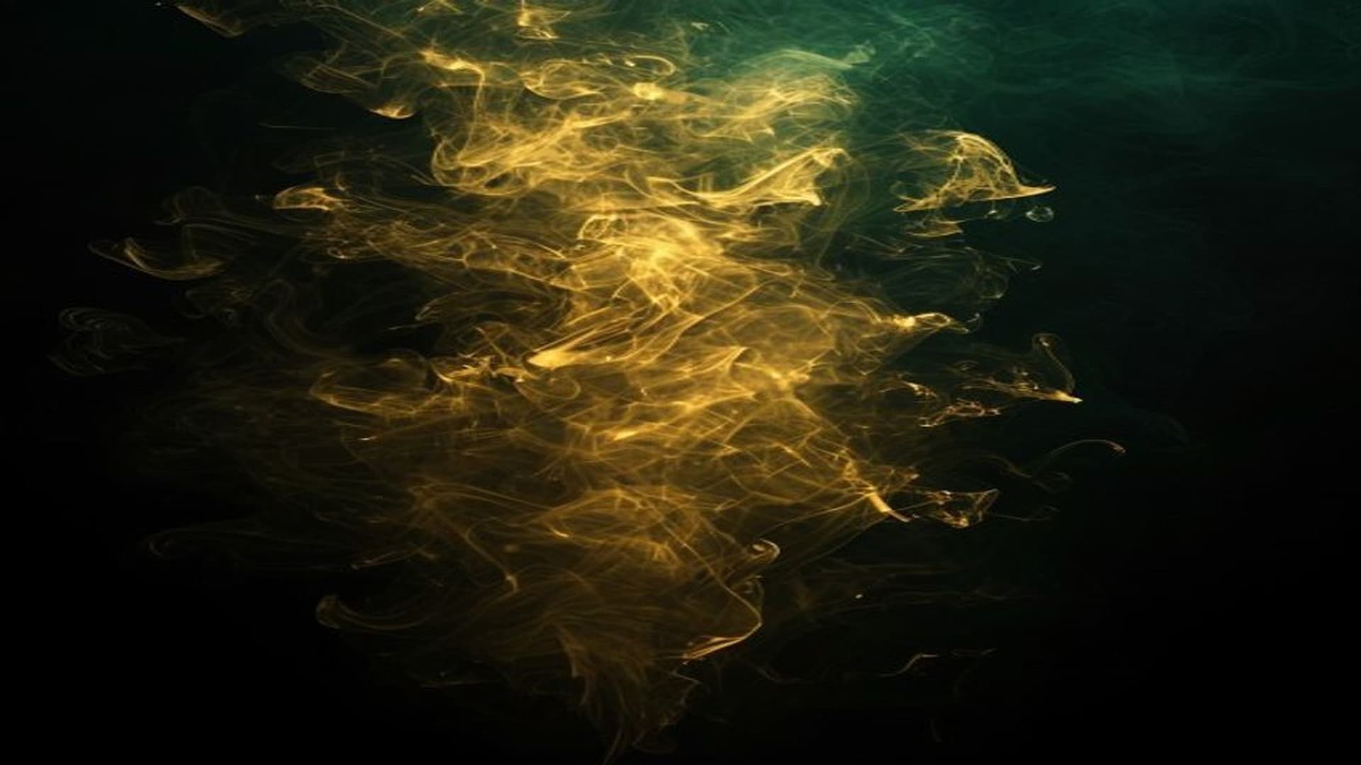 Golden light dissolving into darkness